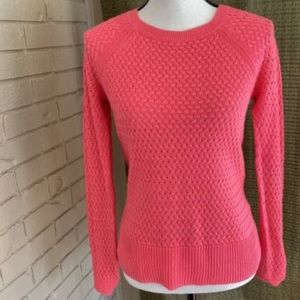 AE neon hot pink back zip sweater